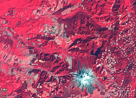 Mt. St. Helens satellite image