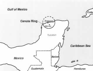 Chixulub Crater map