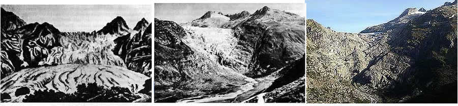 Rhone glacier trio