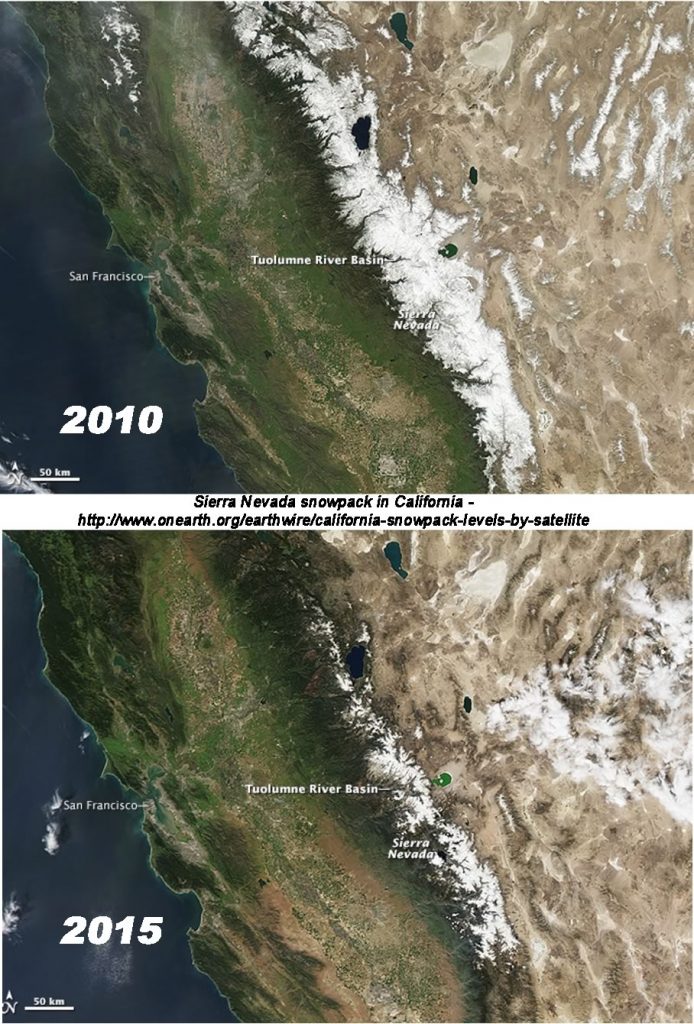 Changes in Sierra Nevada snowpack