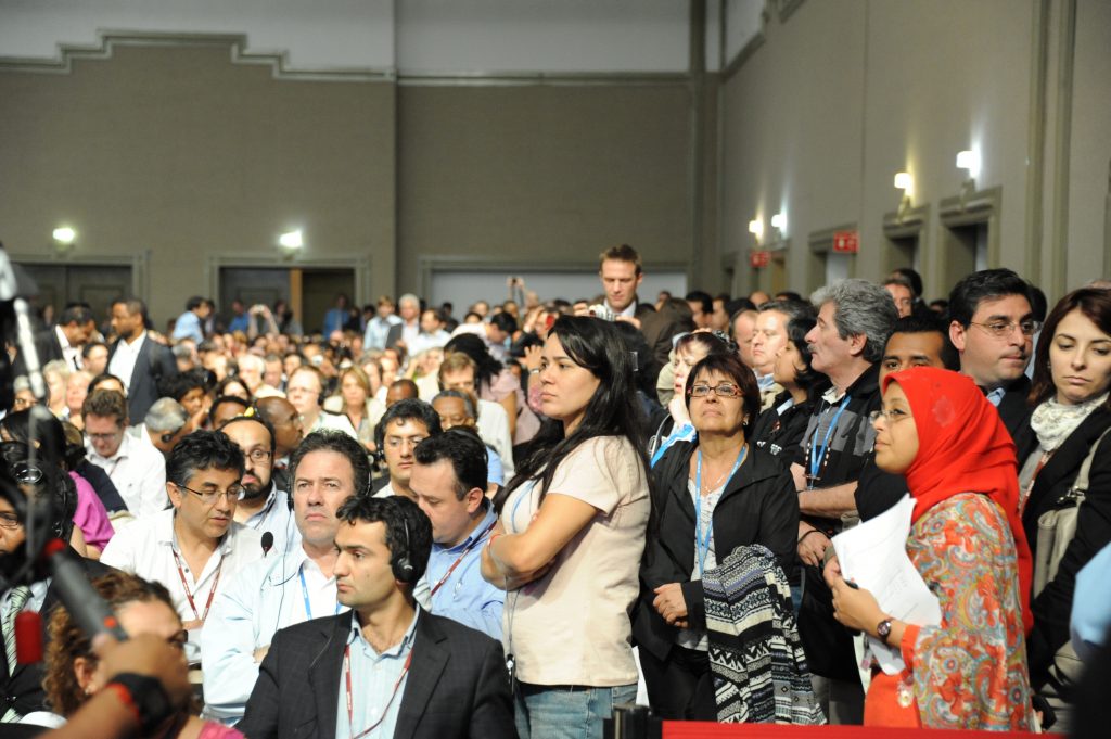 Participants at COP 16 in Cancun, Mexico, 2010.