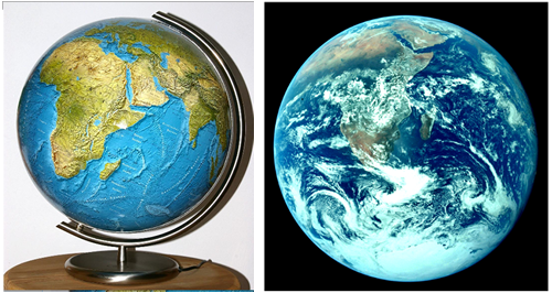 Globe and world