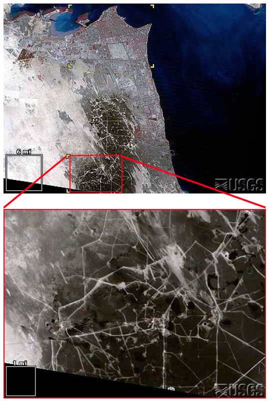 satellite view from Nov 1991: After the Gulf War fires