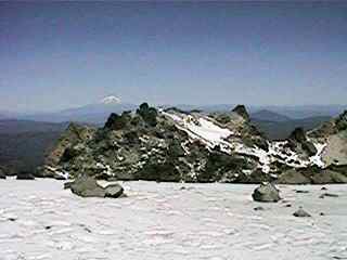 View from Mt Lassen showing Mt Shasta in the distance