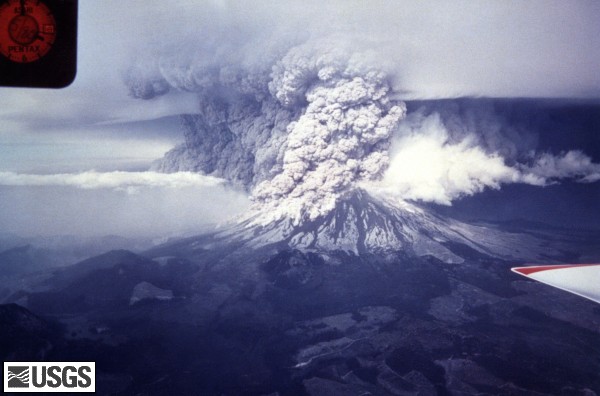 Mt St Helens eruption in 1980