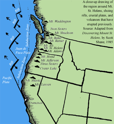 map of rifts in Pacific northwest