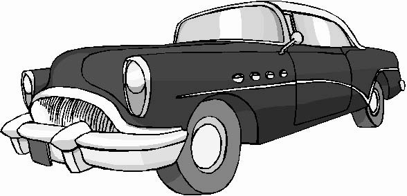 drawing of an 20th century car
