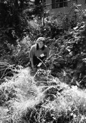 Student conducting  biodiversity assessment