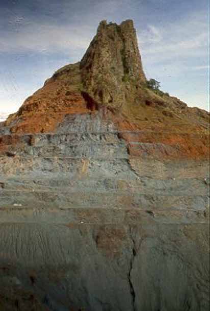 Banded iron formation at Pico de Itabiritio, Minas Gerais, Brazil. 