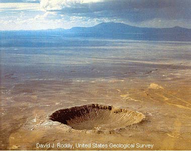 The Barringer Meteor Crater is nearly a mile wide