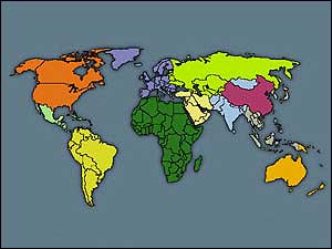Geographic world map