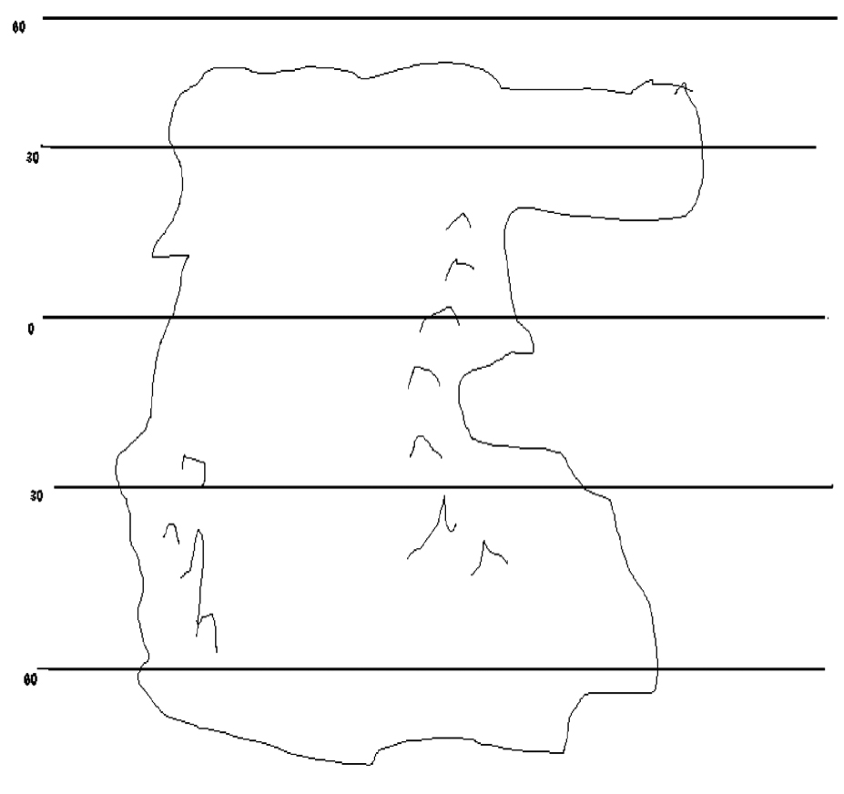 Map of imaginary continent