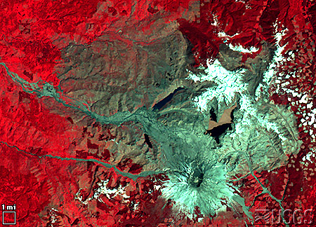 Mt. St. Helens seen from space in 1983