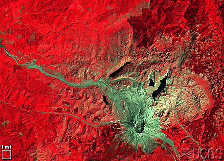 Mt. St. Helens seen from space in 1992
