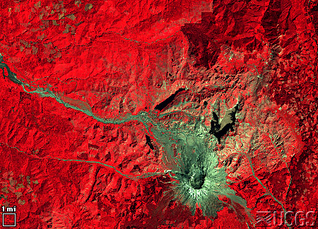 Mt. St. Helens seen from space in 1996