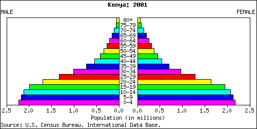 Kenya population pyramid