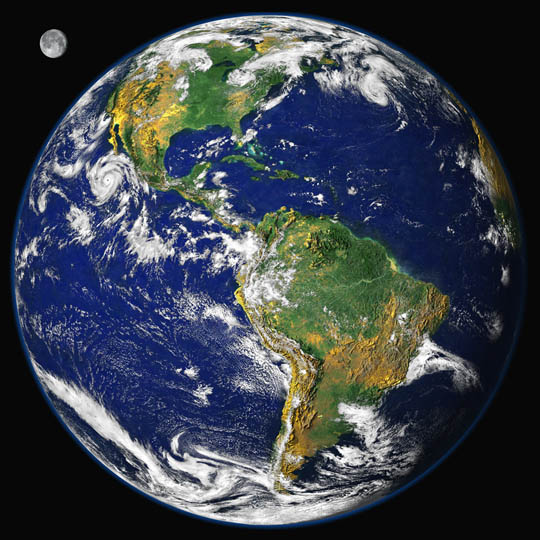 NASA blue marble image of Earth 