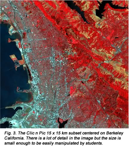 Landsat image of the vicinity of Berkeley California