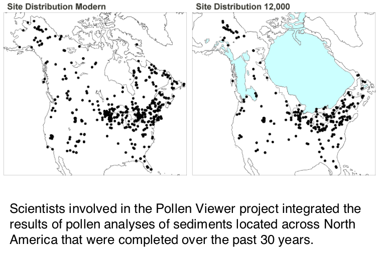 Pollen map of North America