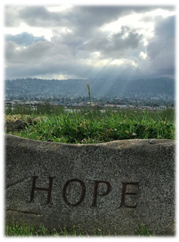 The Hope stone at Berkeley Chavez Huerta Solar Calendar